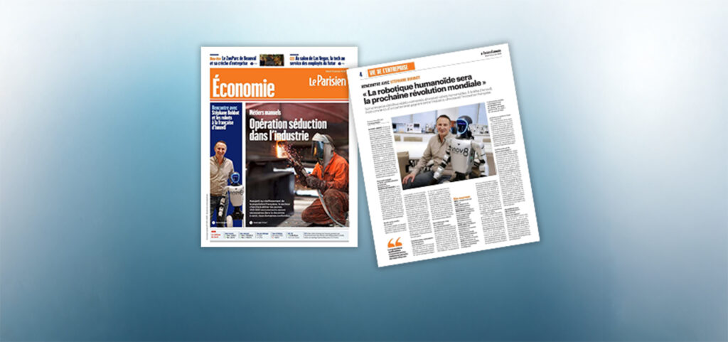 Robot humanoïde industriel illustrant la révolution de la robotique et de l’IA en France